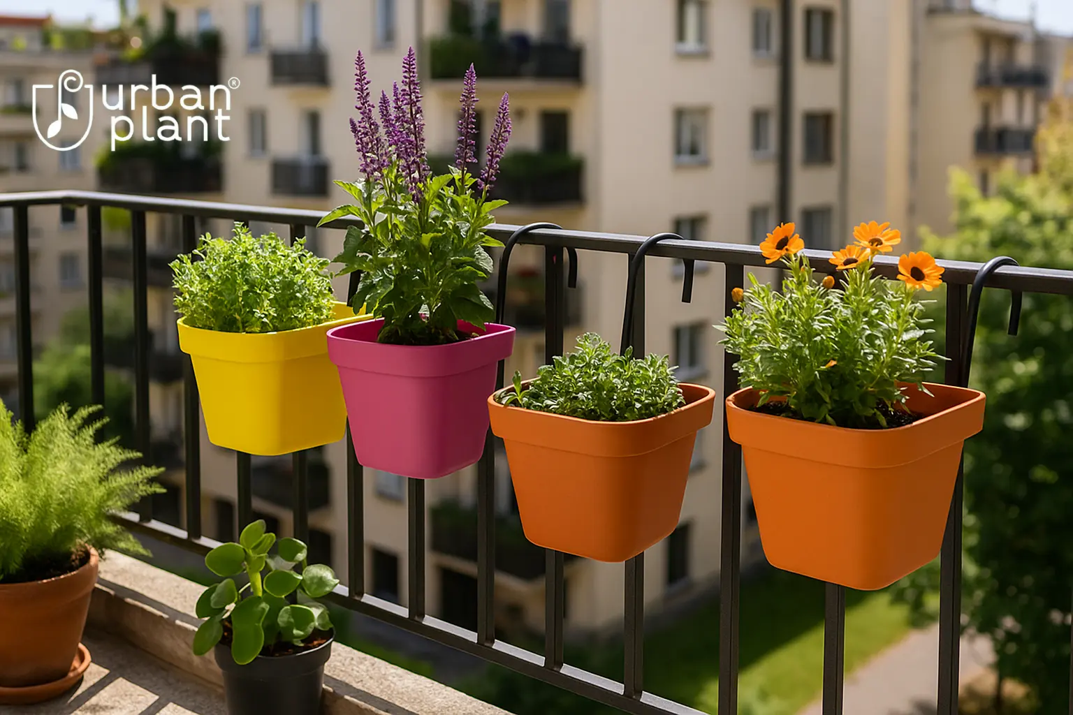 Why balcony railing planters are game-changers for Indian apartments – stylish and durable railing planters with flowers and herbs by Urban Plant